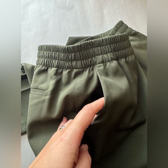 EVERLANE Olive Green the Italian GoWeave Easy 100% Wool Pants Surplus, Size 4 - Picture 5 of 5